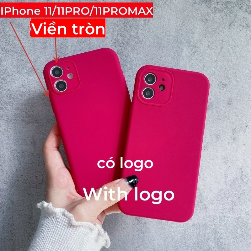 Vỏ silicon màu đỏ hồng cho iPhone 17 / 16 / 15 / 14 / 13 / 12 / 11 / Air / Pro max Bảo vệ vỏ chống rơi