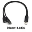 WU USB 2 0 Adapter Dây Đôi USB Nữ Y Splitter Dây Cáp Thưởng Thức Sạc Và Truyền Dữ Liệu Cho Đèn Quạt USB