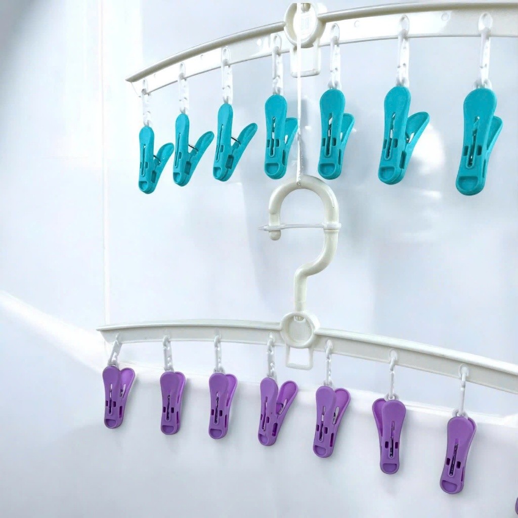 Móc Áo Treo 8 Kẹp Vinh Nam Plastic Chất Liệu Nhựa PP, Bền Bỉ, Dễ Dàng Sử Dụng Nhiều Màu Mã 291