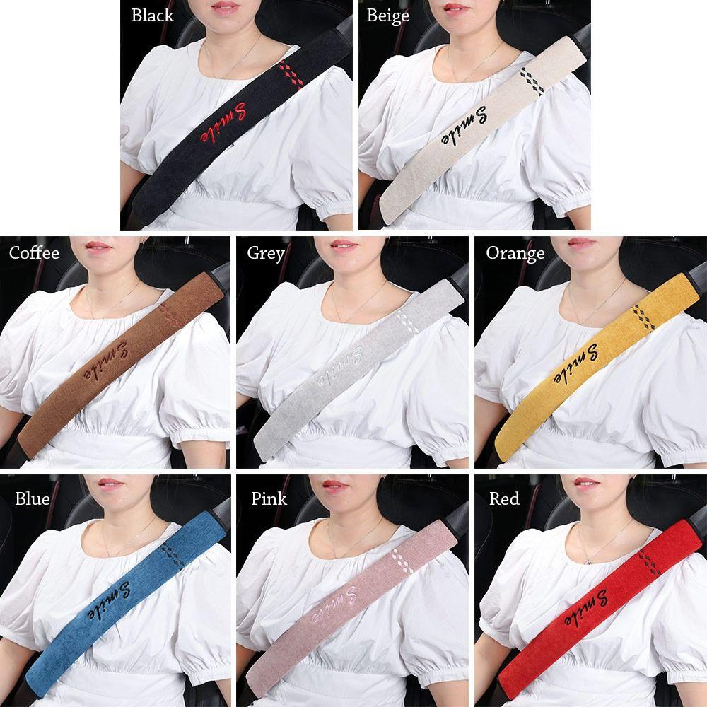 Tấm lót vai đai an toàn ô tô BAMBOOB, Tấm bảo vệ vai ấm cúng Vỏ dây an toàn ô tô, Tấm bảo vệ vai Chenille có thể điều chỉnh đa năng Người lớn