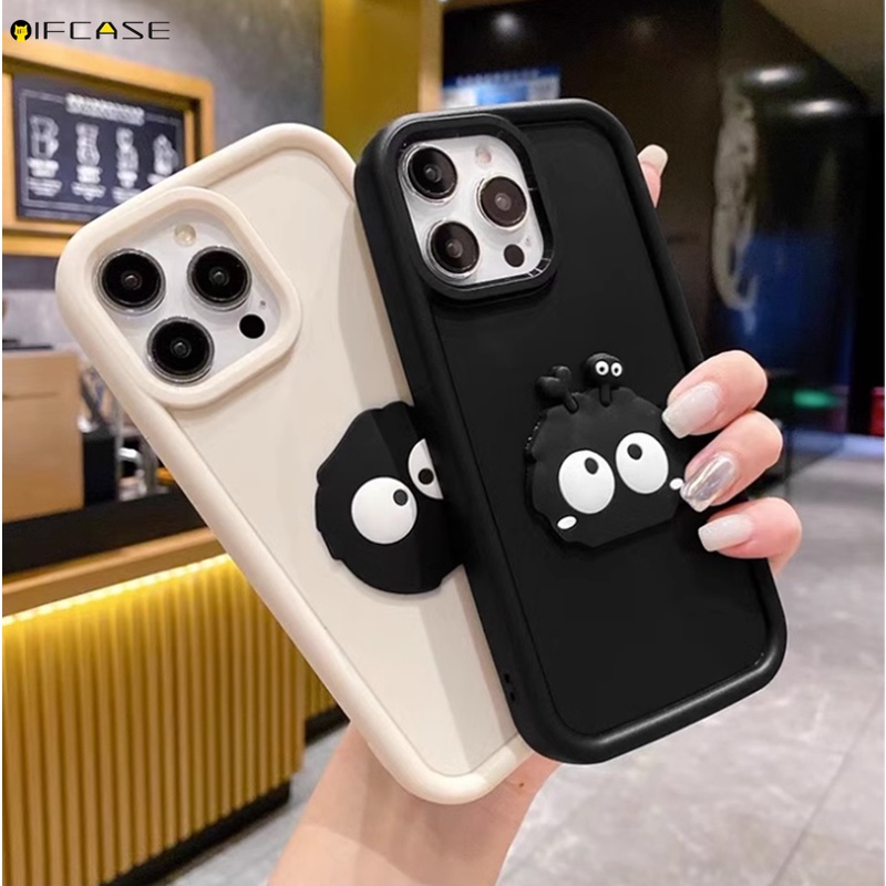 Ốp Điện Thoại Mềm Màu Trắng Đen Hình Bùi Nhùi 3d Cho oppo reno 7 5 pro lite 7z 6 4 se 5z 4z 5g r17 r15 f11