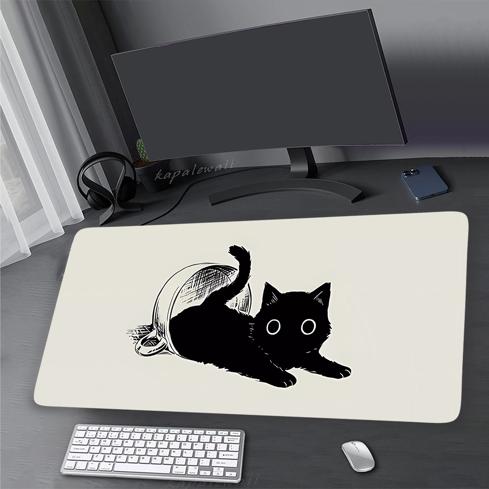 900x400mm Kawaii Mèo Dễ Thương Game Thủ Chuột Miếng Lót Khóa Lớn Cạnh Mousepads XXL Chuột Thảm Chơi Game Mousepad Bàn Phím Thảm