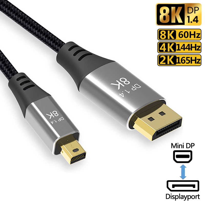 1m 2m 3m Mini DP Sang DP Cáp 8K 60Hz 4K 144Hz 2K 165Hz Nam Sang Nam ...