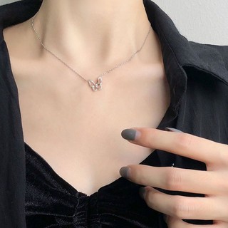 Vòng Cổ choker Đính Đá Hình Bướm Lấp Lánh Sang Trọng Cho Nữ