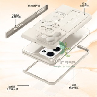 Bao Da Điện Thoại Cứng Màu Trơn Chống Bám Vân Tay / Trầy Xước / Dấu Vân Tay Kèm Giá Đỡ Cho oppo find n2 n Ốp