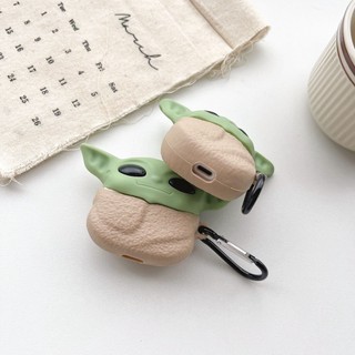 Ốp Vỏ Bảo Vệ Hộp Sạc Tai Nghe airpods Pro 2 1 2 3 bluetooth Không Dây Chất Liệu Silicon Hình yoda baby