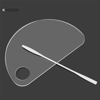 Kuzhen Bộ Bảng acrylic Trộn Kem Nền Phấn Mắt / Kem Nền Trang Điểm Nghệ Thuật Bằng Thép Không Gỉ