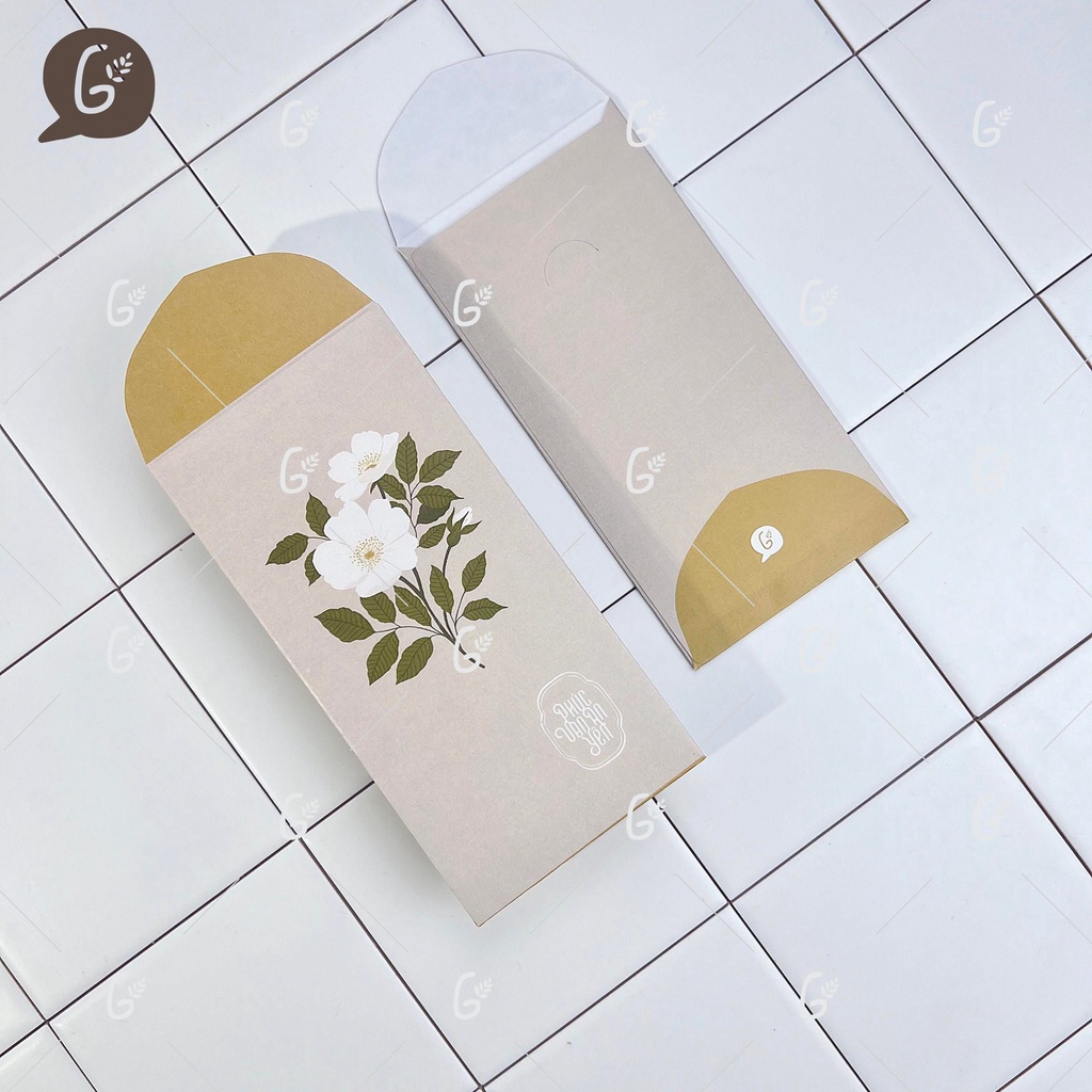 Bao lì xì tết 2025 cao cấp của Gác Xép chất liệu Kraft Nhật nhập khẩu - Mã GX025