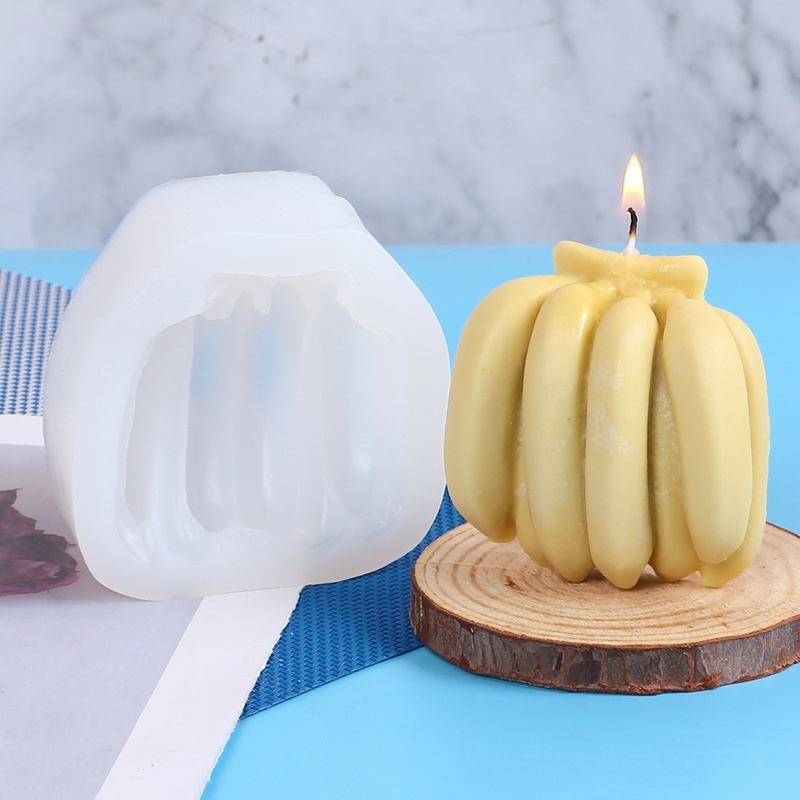 Khuôn Silicon Làm Bánh Kẹo / Xà Phòng Hình Quả Bắp / Chuối / Xoài 3d Sáng Tạo diy