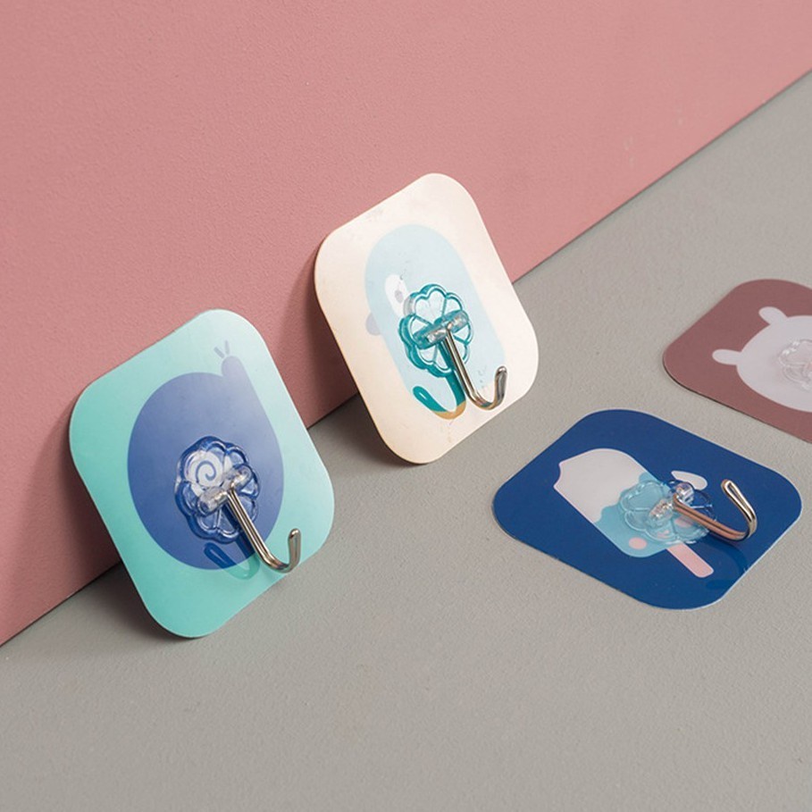 Móc Dán Tường Siêu Dính Chịu Lực Không Đóng Đinh Decor Trang Trí Phòng Bếp-Phòng Ngủ Nhiều Hình Cute - Gia Dụng Anh Thu