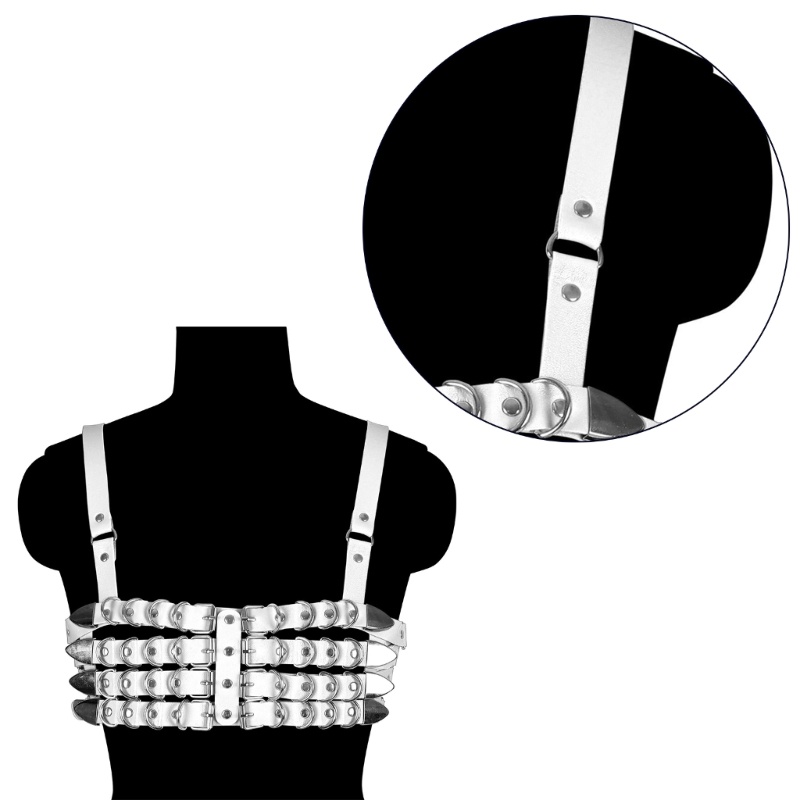 Dây chuyền cơ thể nhiều lớp DASSBSUG Dây nịt Phụ kiện cơ thể Gothic dành cho nữ và bé gái