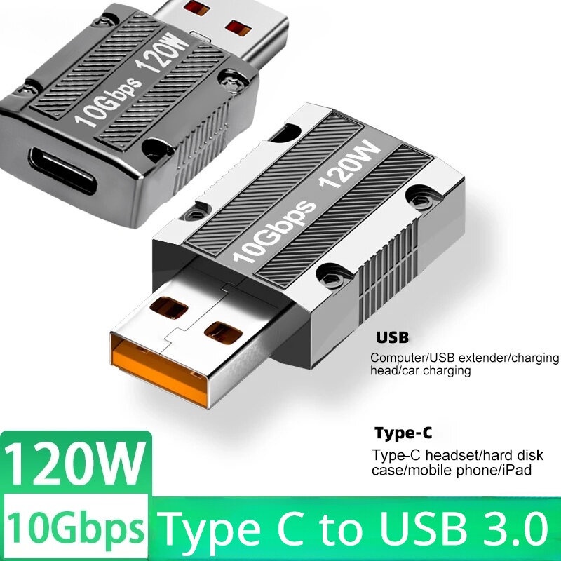 Đầu Chuyển Đổi OTG 120W 10gbps USB 3.2 Male Sang USB Type C Female Đồng ...