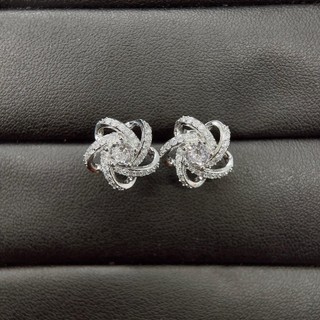 Bông tai nụ hồng xoắn 13mm