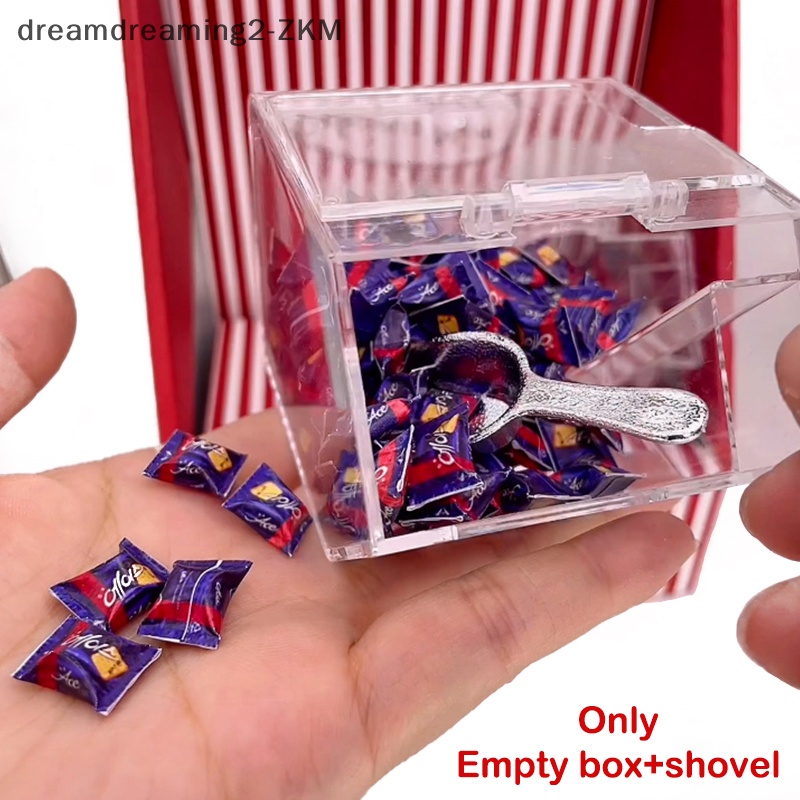 [dreamdreaming] 1 Bộ Hộp Bảo Quản Đồ Ăn Nhẹ Trong Suốt Thu Nhỏ Nhà Búp Bê W / Xẻng Hộp Chống Bụi Hộp Trưng Bày Chống Thấm Nước Trang Trí Mô Hình Nội Thất [zkm]