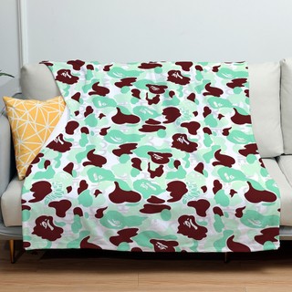 Tắm Ape Flannel Chăn BAPE Sofa Chăn Quà Tặng Thiết Thực Cho Gia Đình Một Mặt In Flannel Chăn Điều Hòa Không Khí Chăn Văn Phòng Ngủ Chăn