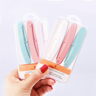 Bộ 3 Dao tỉa lông mày, dạng gập an toàn dễ sử dụng - SUNND