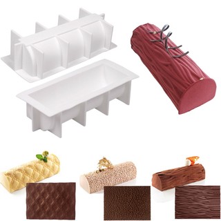 Pháp Mousse Khuôn Silicon Thụy Sĩ Cuộn Kết Cấu Thảm Cây Tình Yêu Hạt Gỗ Ren Fondant Bánh Trang Trí Khuôn