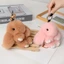 Móc chìa khóa thỏ GAVESTO, Móc khóa thỏ lông xù Pompon, Mặt dây chuyền túi lông thỏ nhân tạo mềm mại