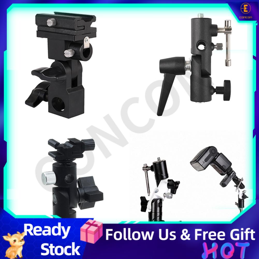 Concon Camera Fill Light Tripod Ball Head Metal Universal Flash Bracket ...