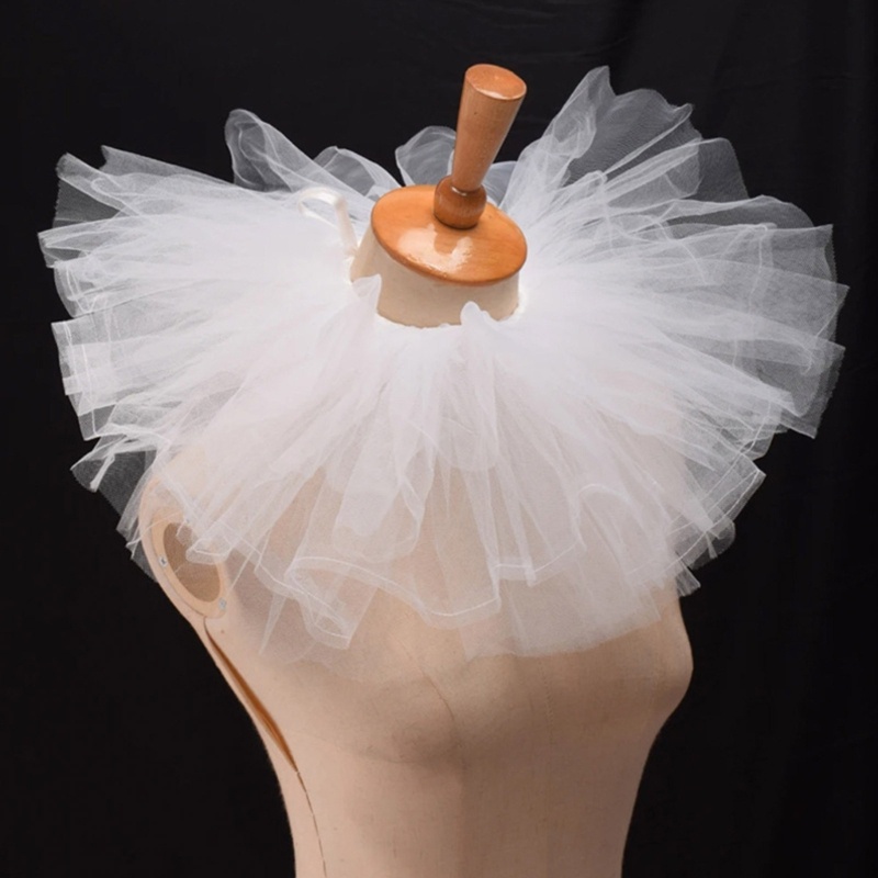 KING Victoria Cổ Xù Cổ Áo Ruffled Cổ Ngọt Ngào Xù Cho Áo Sơ Mi