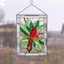 Bảng điều khiển cửa sổ màu CATIYAHA, có dây chuyền Mặt dây chuyền cửa sổ màu Acrylic, Thủ công sáng tạo Handmade phẳng treo bảng điều khiển chim màu Trang trí nhà cửa