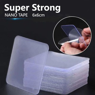 WEAVELYF 10 Miếng Dán Tường, Không Dấu Vết Treo Tường Nano Dán, Băng Dính Trong Suốt Chống Nước Hai Mặt Siêu Mạnh
