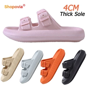 Dép Đi Trong Nhà Đế Dày 4CM Bằng EVA Mềm Chống Trượt Cài Khóa Thời Trang 2024 Cho Nam Và Nữ