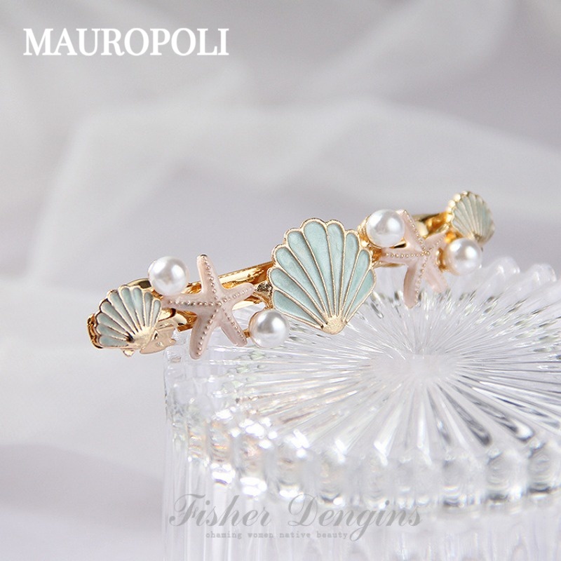 Mauropoli [Hàng Có Sẵn] Kẹp Tóc Hình Vỏ Sò / Sao Biển / Ngọc Trai Phong Cách Hàn Quốc