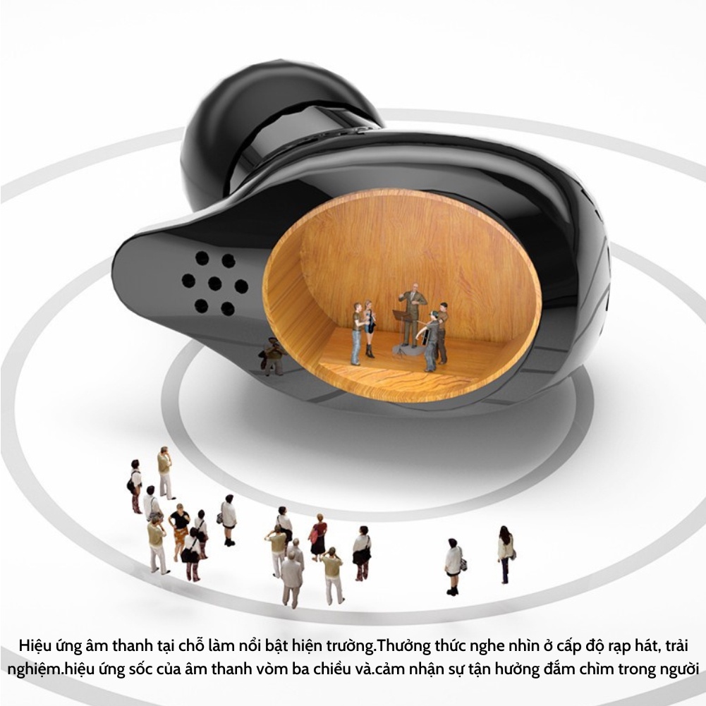 Tai Nghe Bluetooth Deiog X3C Âm Thanh Chuyên Nghiệp Cảm Ứng Vân Tay Cộng Nghệ IPX7 Gaming