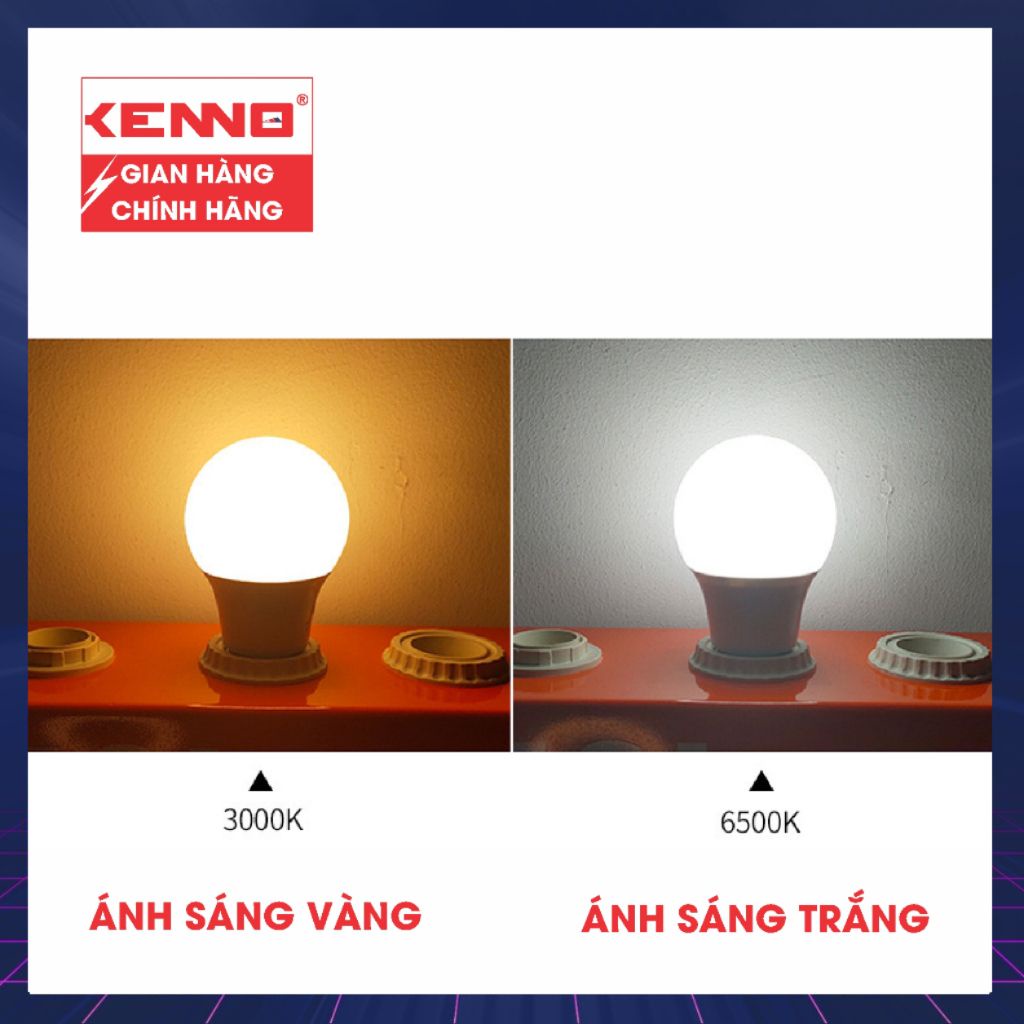 Bóng LED bulb tròn trang trí 3W kín nước Qled/Kenno ánh sáng trắng, vàng