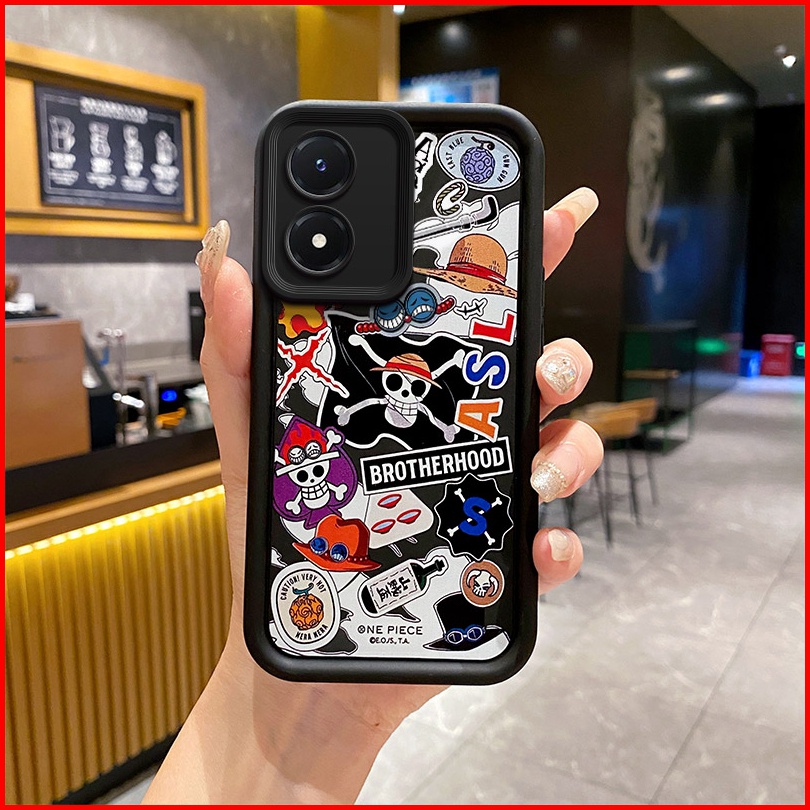 ốp lưng Vivo Y02s Ốp Điện Thoại tpu Màu Đen Cá Tính Cho Vivo Y02s TY