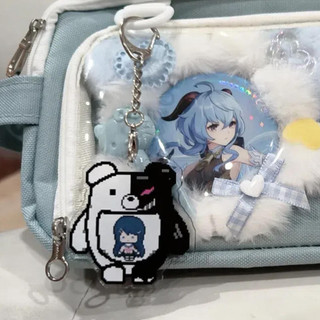 Móc khóa Danganronpa Pixel – Có Komaeda, Ouma, Nanami, Junko, v.v. – Móc khóa Anime, Móc khóa bền, Mặt dây chuyề