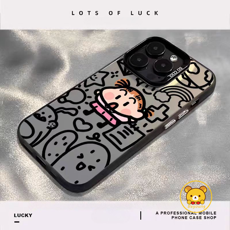 Ốp điện thoại mờ Crayon Shin-chan dễ thương cho iPhone 16 Pro Max 16 15 Plus 14 Plus 15 14 Pro Max 13 Mini 13 Pro Max Vỏ hoạt hình vui nhộn Vỏ cứng chống rơi