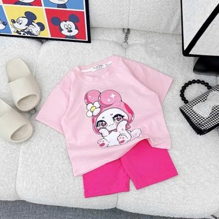 10-26kg Set áo kuromi và melody mix quần legging cho bé gái