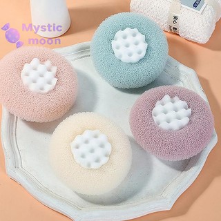 [Mystic] Vòi hoa sen hướng dương tròn Bồn tắm Massage siêu mềm có bàn chải cốc hút Khăn tắm Phụ kiện phòng tắm Bọt biển bùn [Mới]