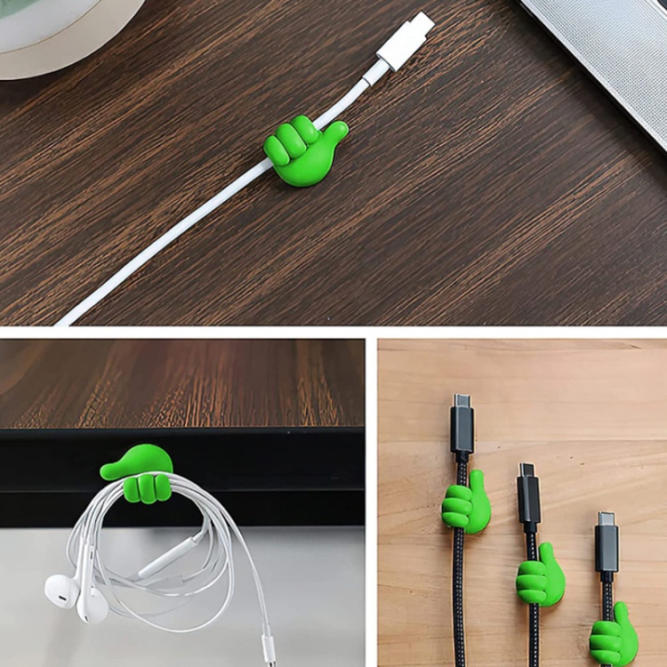 Bộ 1/10 Móc Dán Treo Dây Cáp Mẫu Bàn Tay Ngộ Nghĩnh Có Keo Dán Mặt Sau