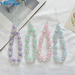 Dễ Thương Dây Đeo Điện Thoại acrylic Đính Hạt Ngọc Trai Chống Thất Lạc Nhiều Màu Sắc Xinh Xắn