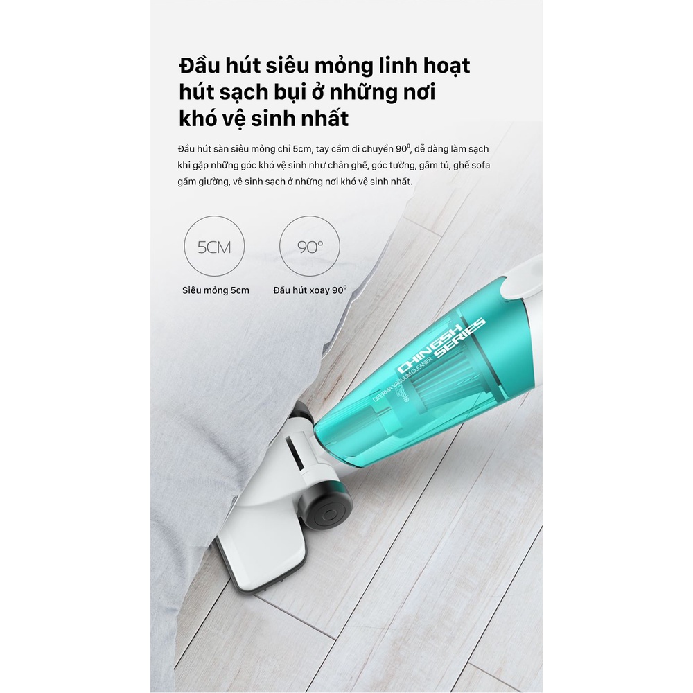 Máy hút bụi cầm tay Deerma DX118C (Xanh) / DX115C ( Đen) gia đình gia