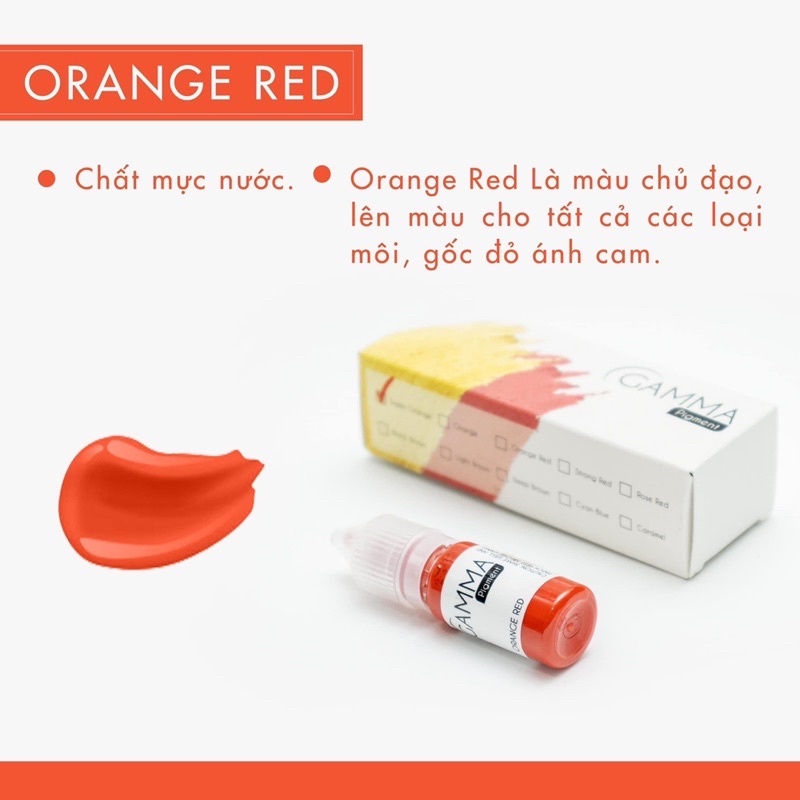 Mực Gamma Dành Cho Môi lên màu chuẩn đẹp chai chiết 3,3ml, Fullsize 10ml