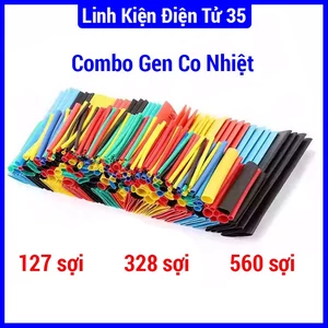 Combo gen co nhiệt 127 sợi / 328 sợi / 560 sợi luồn dây điện cách điện, chịu nhiệt tốt đủ màu cắt sẵn nhiều kích cỡ