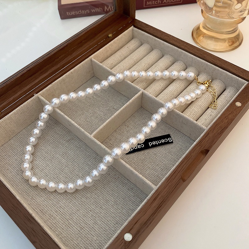 Vòng Cổ Chuỗi Hạt Hình Học Thiết Kế Tối Giản Vintage Thanh Lịch Văn Nghệ Phụ Kiện Nữ Tính Cá Tính Độc Đáo