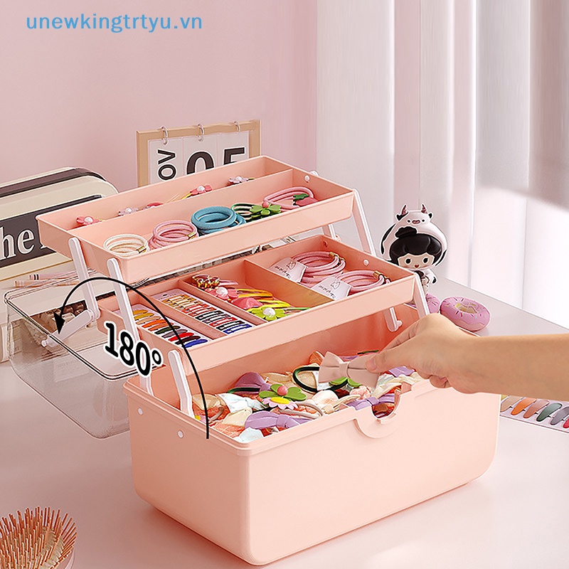 Unewtyu Phụ Kiện Tóc Trẻ Em Hộp Bảo Quản Dây Bé Kẹp Tóc Dây Cao Su Trang Sức Người Tổ Chức Dễ Thương Cô Gái Hộp Trang Sức VN
