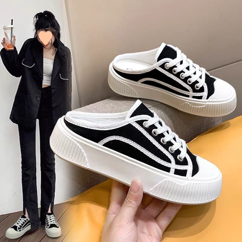Giày Thể Thao Vải canvas Đế Mềm Hở Ngón Thời Trang Cho Nữ