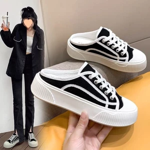 Giày Thể Thao Vải canvas Đế Mềm Hở Ngón Thời Trang Cho Nữ