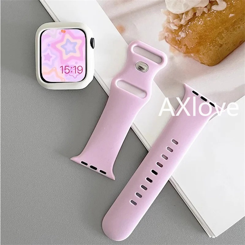Dây Đeo silicone Trong Suốt Cho Đồng Hồ Thông Minh apple watch series 9 8 7 6 se 5 3 2 49mm 40mm 44mm 42mm 41mm 45mm 49mm