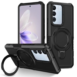 Dành Cho Vivo V27 5G V27 Pro V27E Ốp điện thoại PC Cứng Mặt Sau Mềm TPU Edge Quân Sự Chống Rơi Chống Sốc Mỏng Bao