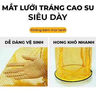 Rọng Đựng Cá CAO CẤP GUF Vàng Kim R02 phủ cao su non ,chân cấm rọng chắc chắn