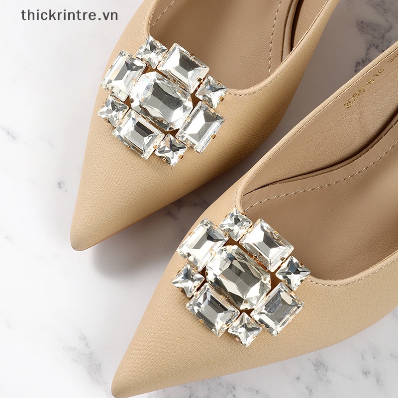 THI 1 Kẹp Giày Có Thể Tháo Rời Giày Cưới Trang Trí Nữ Cao Gót Ch Khóa Trang Sức Kim Cương Giả Pha Lê Giày Trang Trí VN