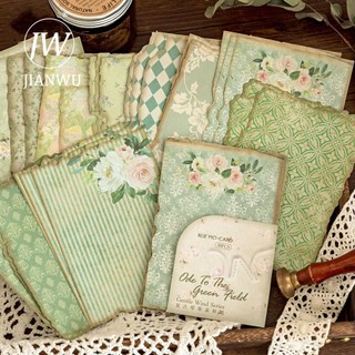 Jianwu 30 Tờ Nhẹ Nhàng Dòng Gió Vintage Hoa Họa Tiết Trang Trí Chất Liệu Giấy Sáng Tạo DIY Tạp Chí Cắt Băng Chất Liệu Văn Phòng Phẩm