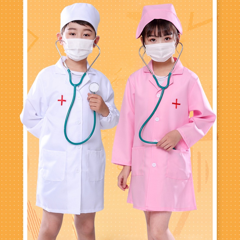 【14-40kg】Đồ Chơi Bác Sĩ, Sét Áo + Mũ Bác Sĩ, Y Tá Cho Bé Gái , Đồ Chơi Bác Sĩ Cho Bé Trai